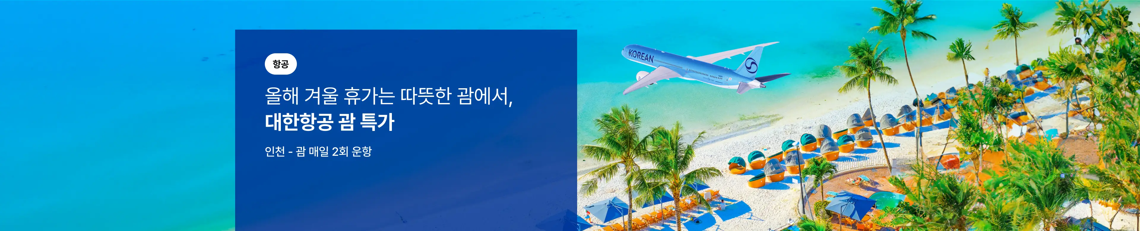 [항공] 올해 겨울 휴가는 따뜻한 괌에서, 대한항공 괌 특가