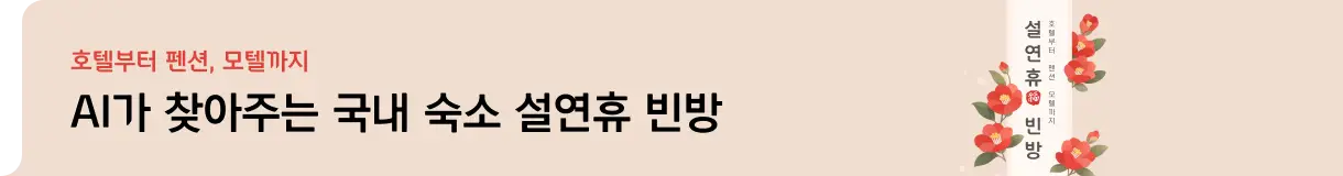 [국내호텔] 설연휴 빈방_우