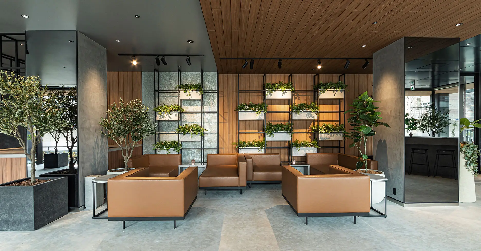 정원을 컨셉으로 한 프론트&로비 인테리어