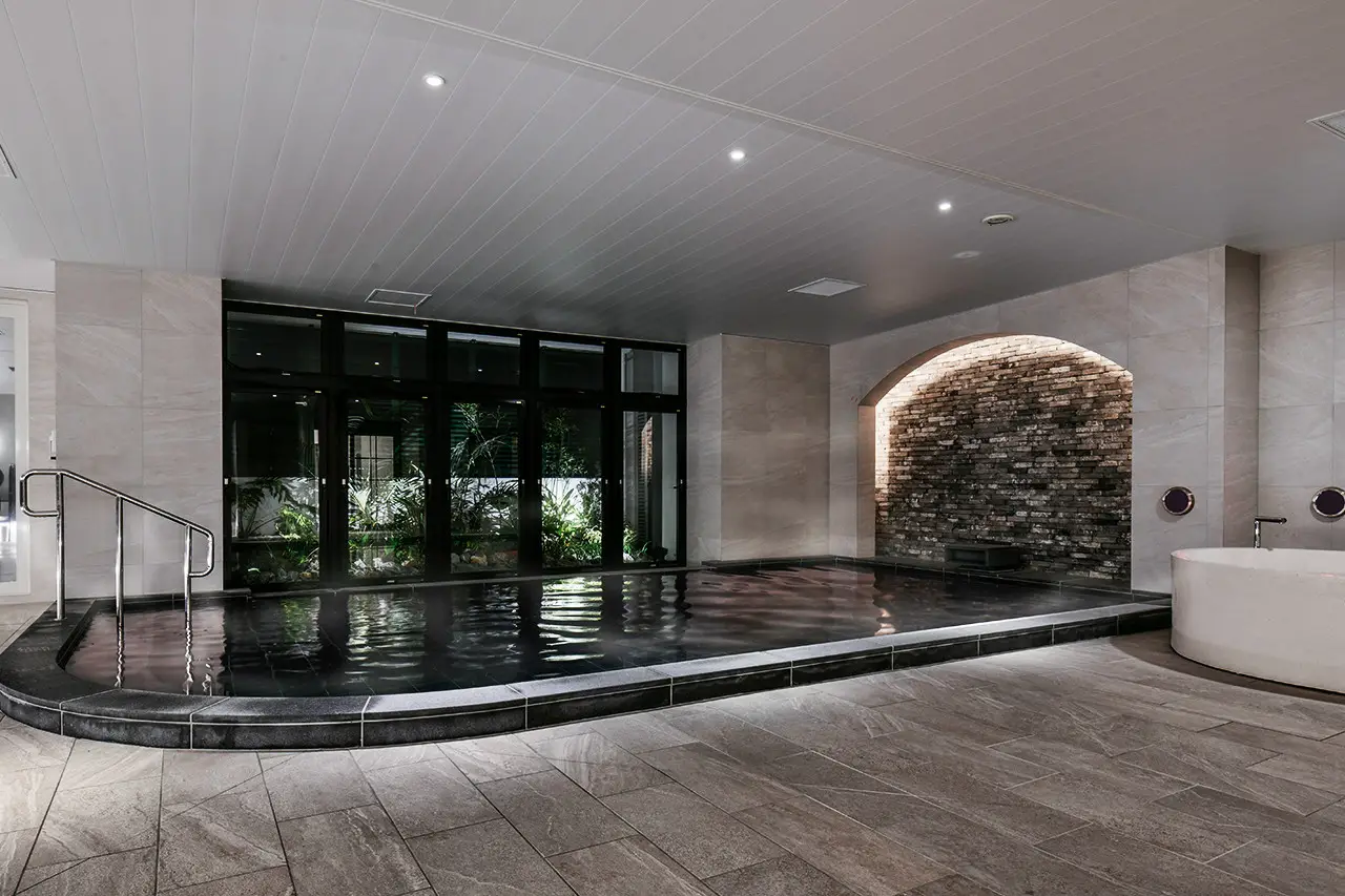 오키나와에서는 드문 천연 온천수 대욕장