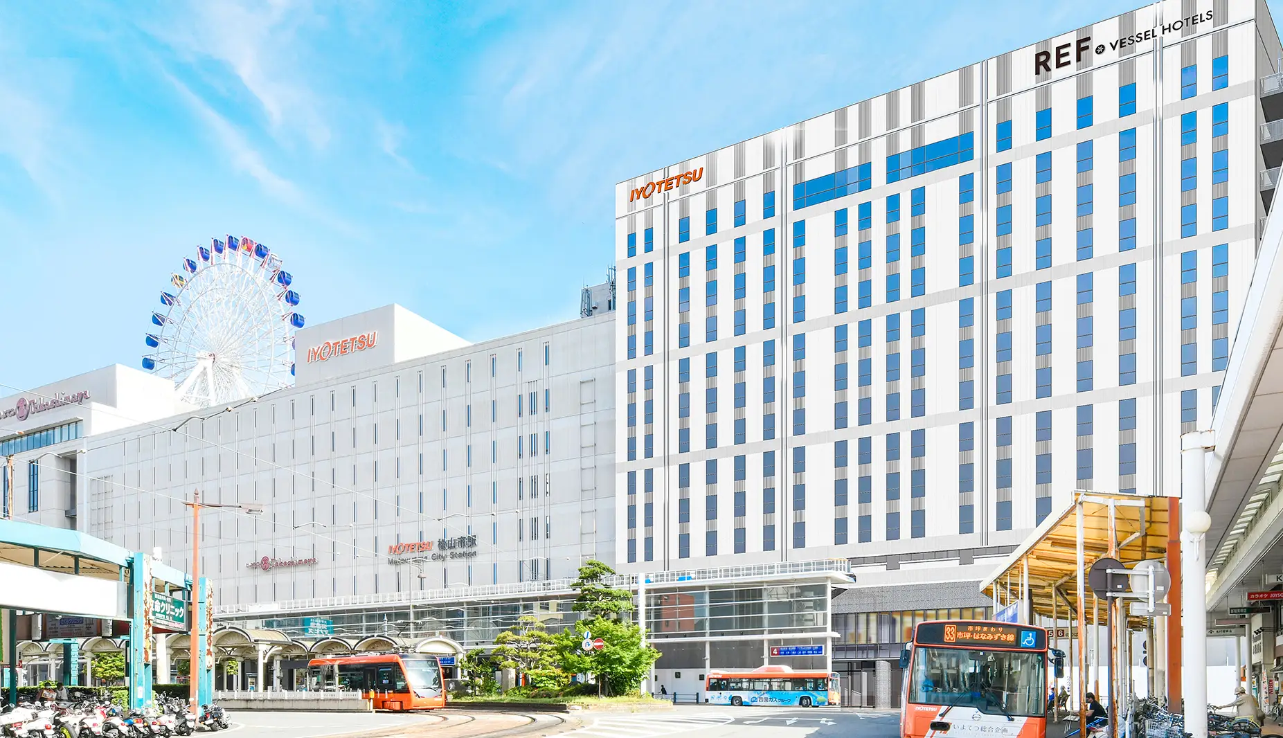 교통의 중심지, 마쓰야마시 역 도보 1분 소요