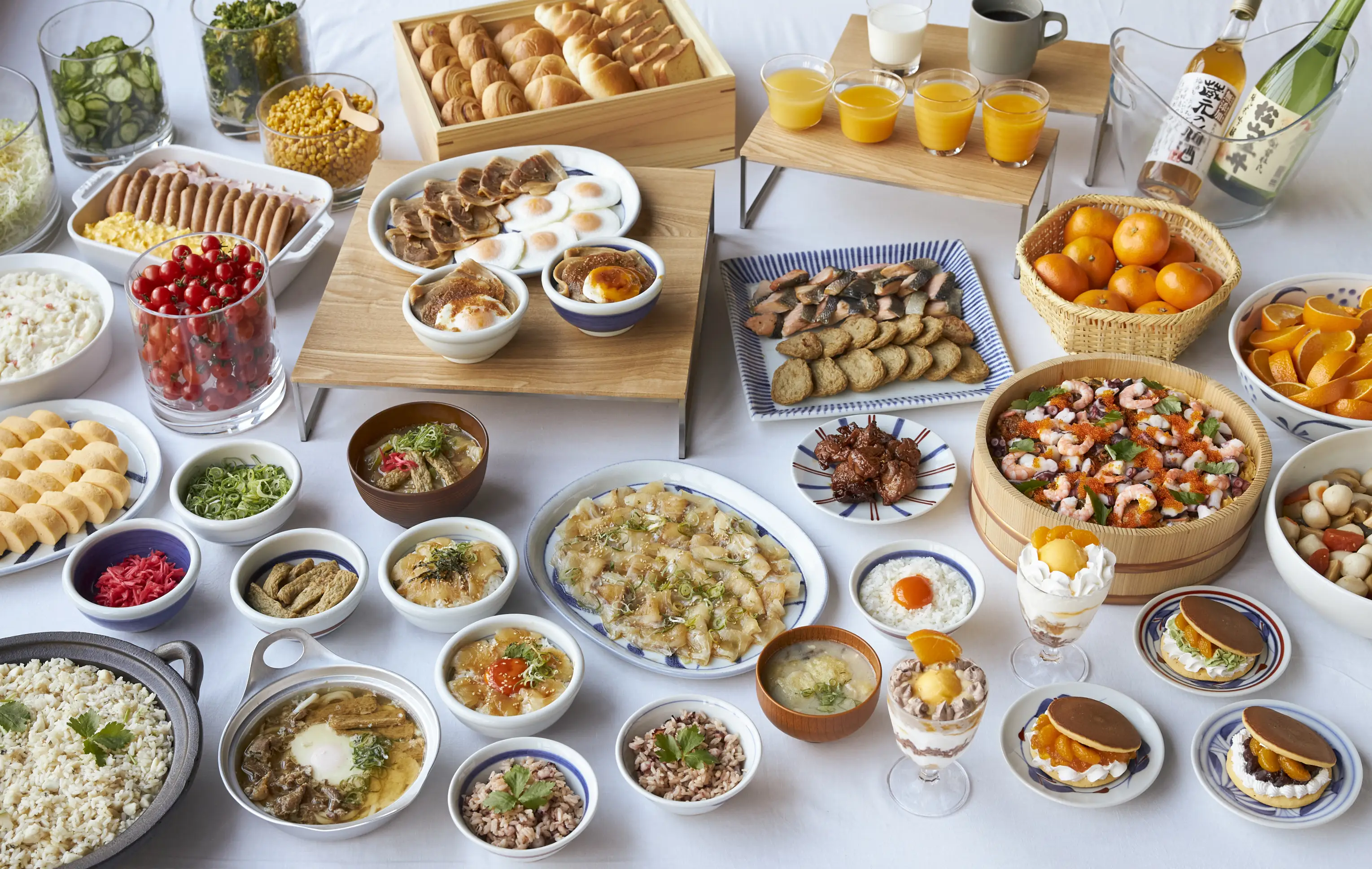 마쓰야마 특산물을 이용한 풍부한 조식