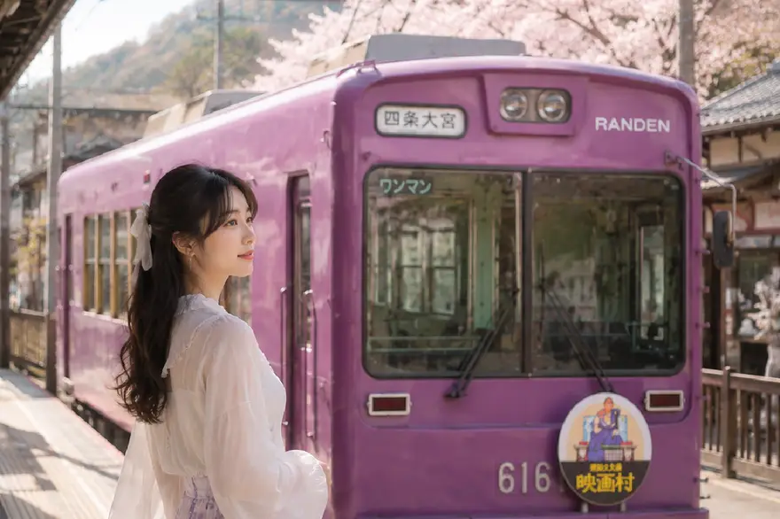 [란덴 열차 체험 포함, 최저가] 교토 버스투어 (여우신사 아라시야마 금각사 청수사)