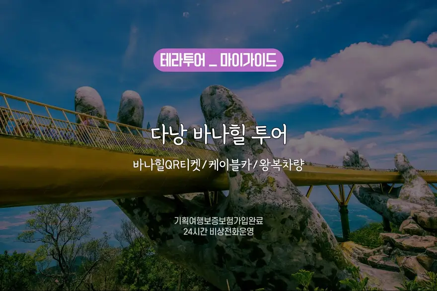 다낭 바나힐 왕복차량 선택 QR 입장권 케이블카
